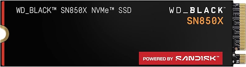 WD_BLACK SN850X NVMe SSD 4TB (Up to 7,300 MB/s read speed, Up to 6,600 MB/s write speed, M.2 2280, PCIe Gen4, Gaming Storage Expansion, High Performance Internal solid state drive) POWERED BY SANDISK